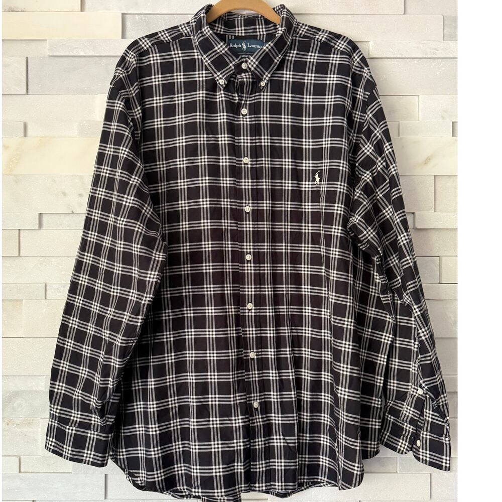 POLO RALPH LAUREN Lot/2 Men's 100% Cotton Plaid Classic Fit Dress Shirts 2XB/26 - Picture 5 of 7